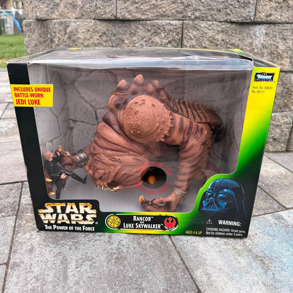 Star Wars 1998 the Power of the Force Rancor and Luke Skywalker Action Figure